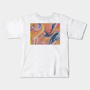 Abstract Oil and Glitter Painting Kids T-Shirt